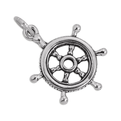 Sterling Silver Ships Wheel Charm