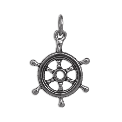 Sterling Silver Ships Wheel Charm