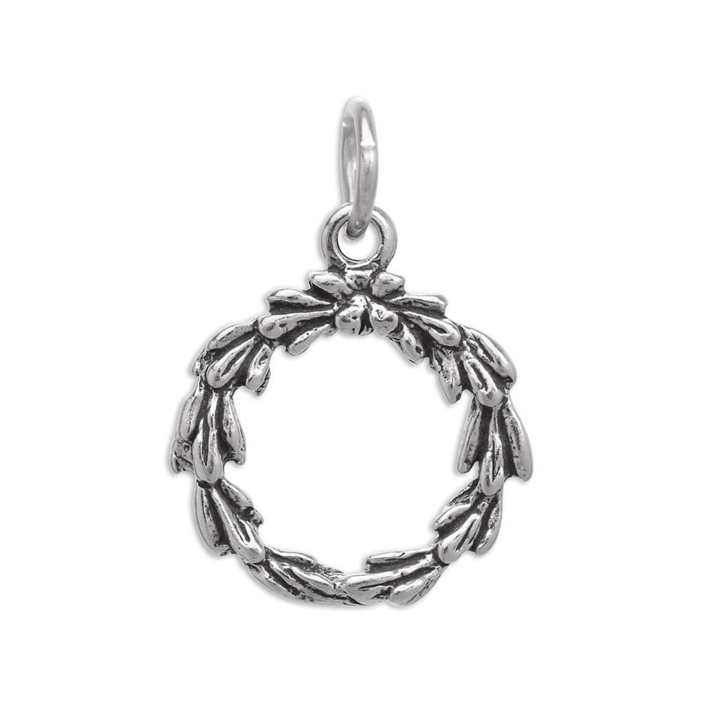 Sterling Silver Wreath Charm