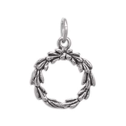 Sterling Silver Wreath Charm