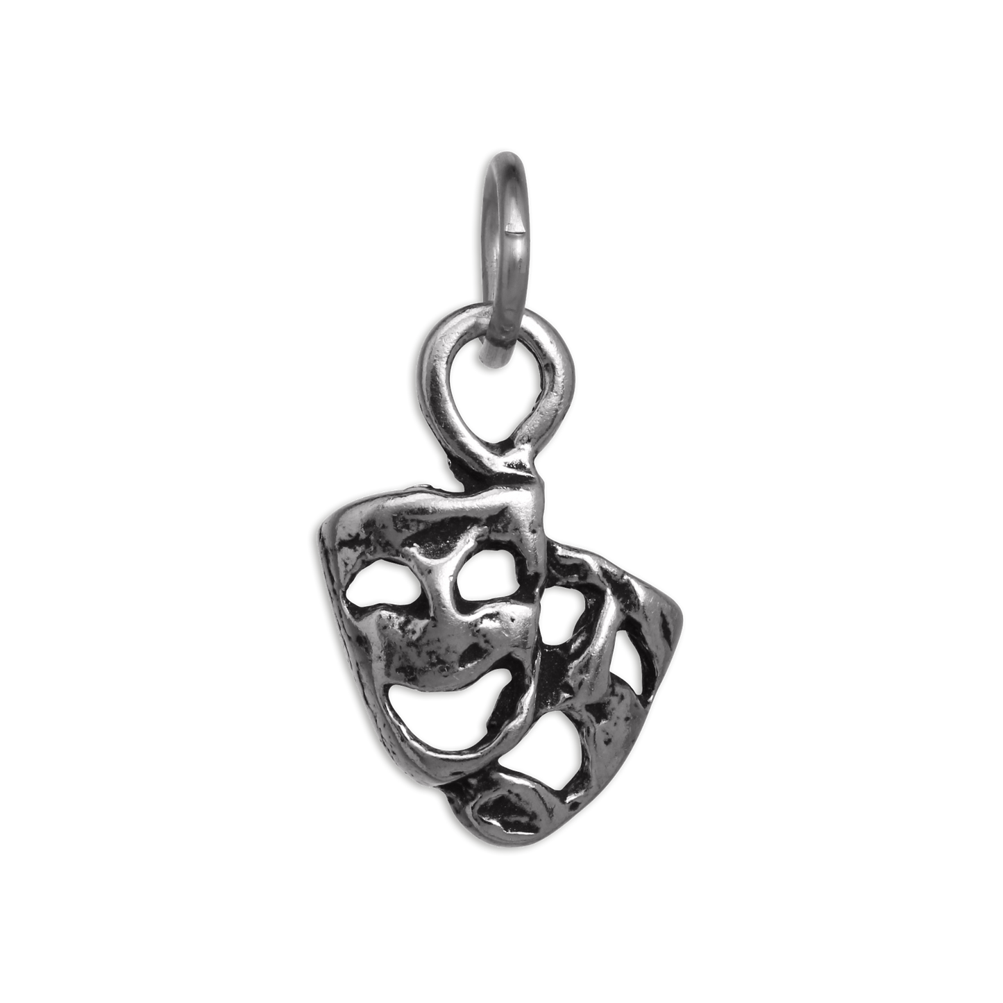 Small Sterling Silver Comedy & Tragedy Mask Theatre Charm