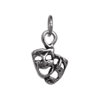 Small Sterling Silver Comedy & Tragedy Mask Theatre Charm