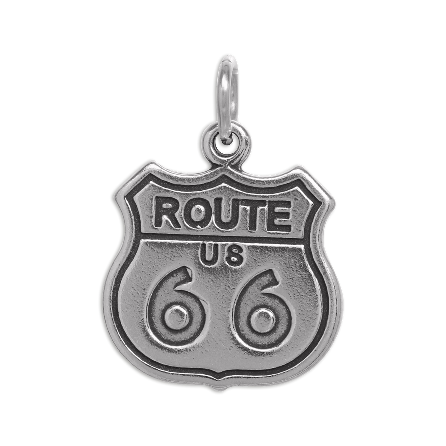 Sterling Silver Route 66 Road Sign Charm