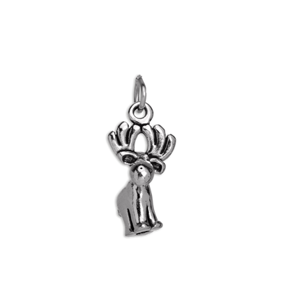 Sterling Silver 3D Moose Charm