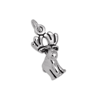Sterling Silver 3D Moose Charm