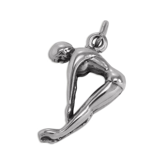 Sterling Silver Female Diver Charm