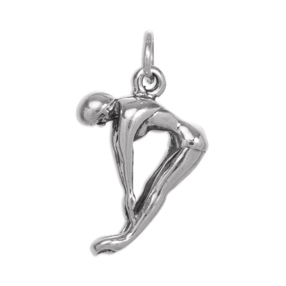 Sterling Silver Female Diver Charm