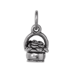 Sterling Silver Flower Basket Charm