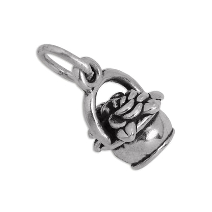 Sterling Silver Flower Basket Charm