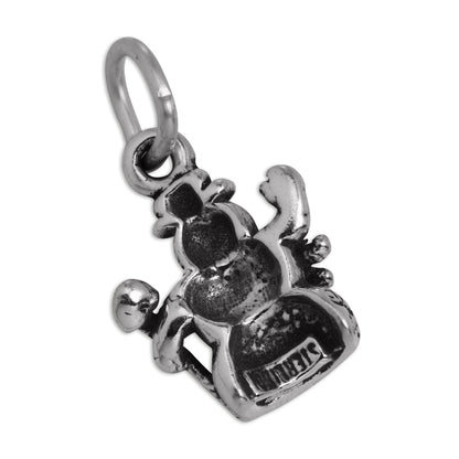 Sterling Silver Waving Snowman Charm