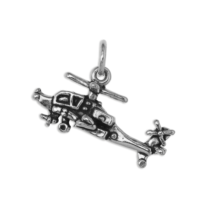 Sterling Silver Helicopter Charm
