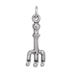 Sterling Silver Garden Hand Rake Charm