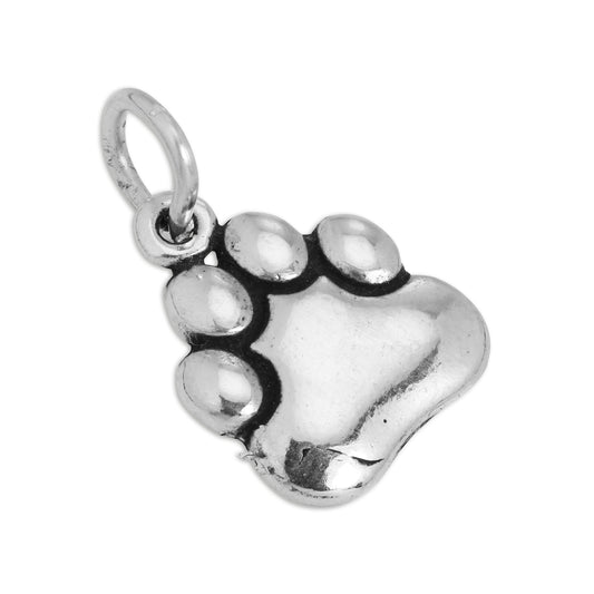 Sterling Silver Paw Print Charm