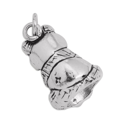 Sterling Silver 3D Sitting Panda Bear Charm