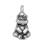 Sterling Silver 3D Sitting Panda Bear Charm