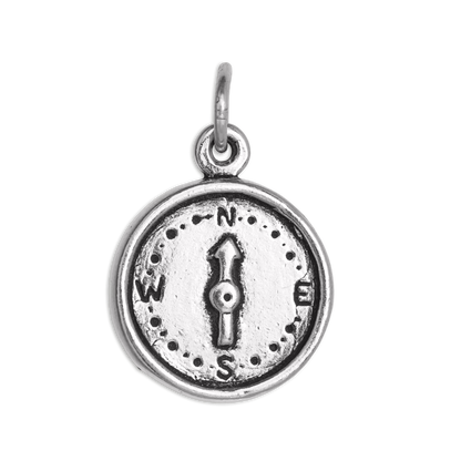 Sterling Silver Compass Charm