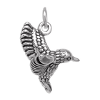 Sterling Silver 3D Hummingbird Charm