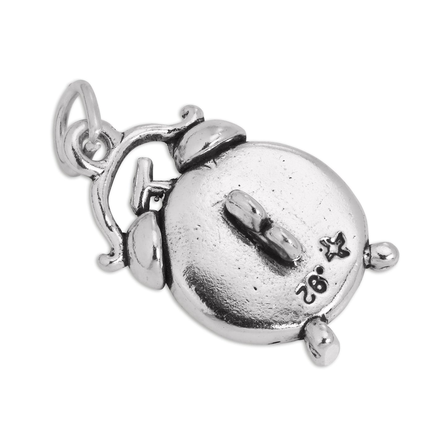 Sterling Silver Alarm Clock Charm