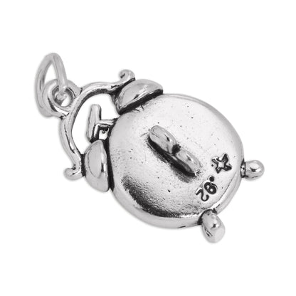 Sterling Silver Alarm Clock Charm