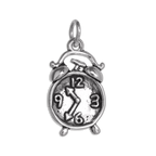 Sterling Silver Alarm Clock Charm