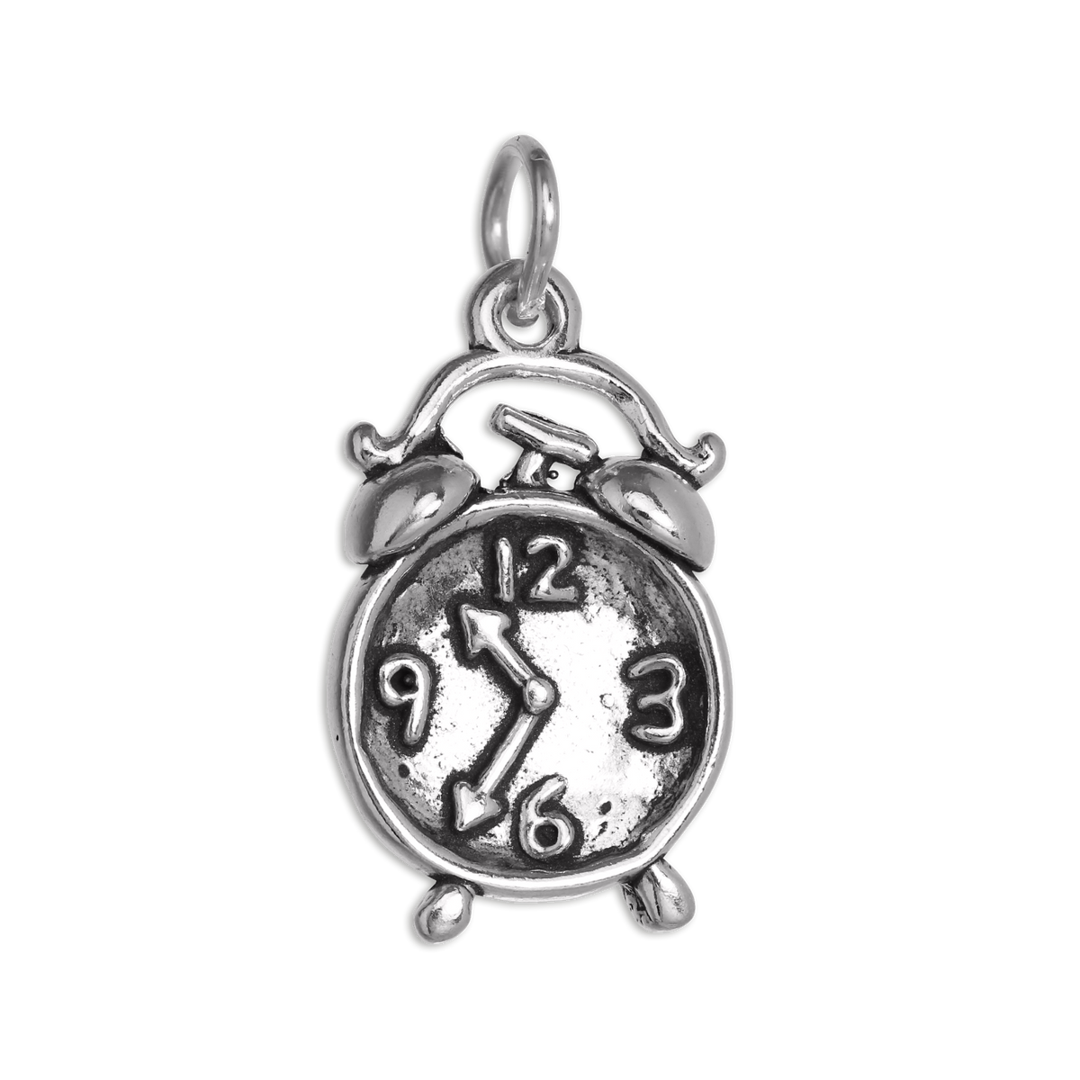 Sterling Silver Alarm Clock Charm