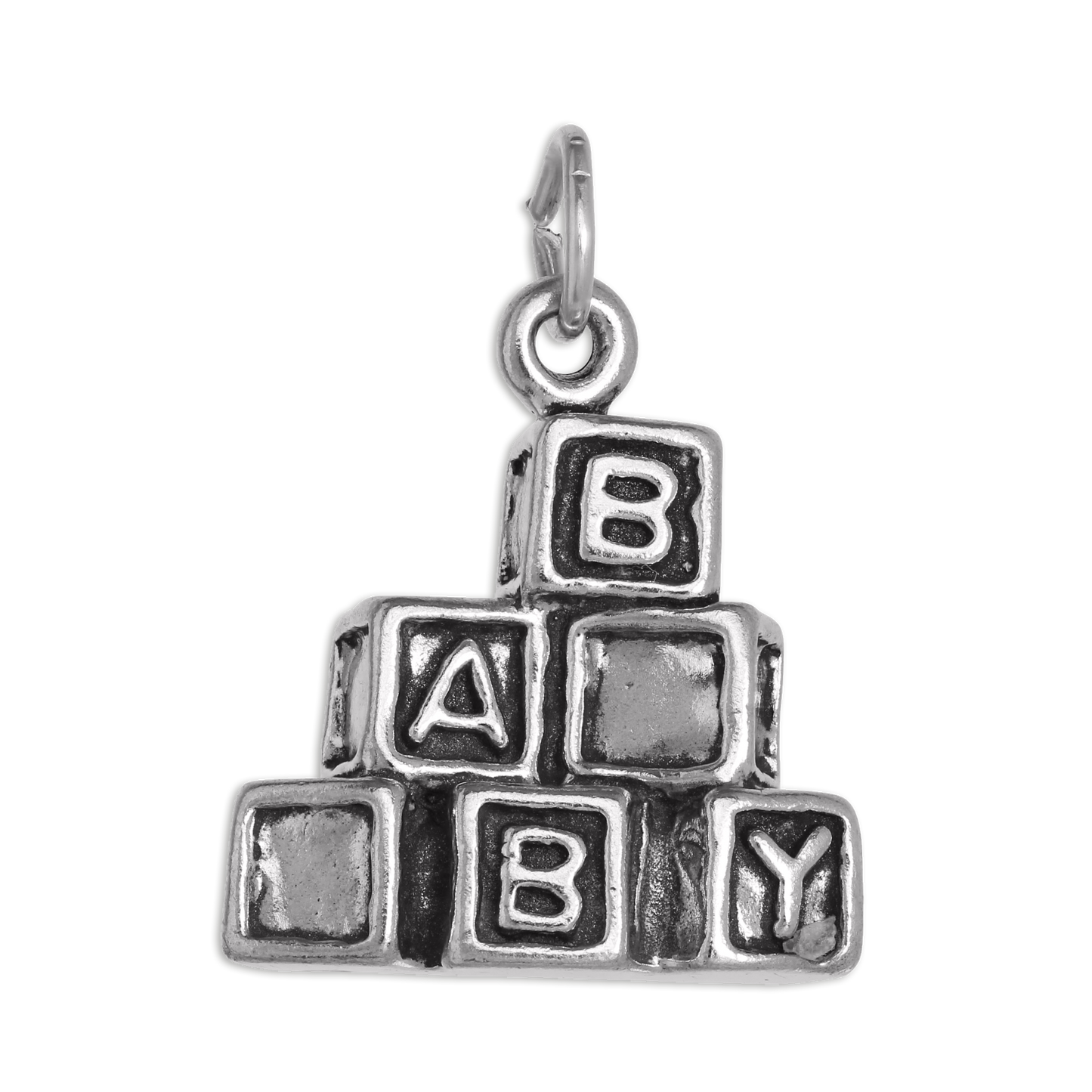 Sterling Silver Baby Building Blocks Charm