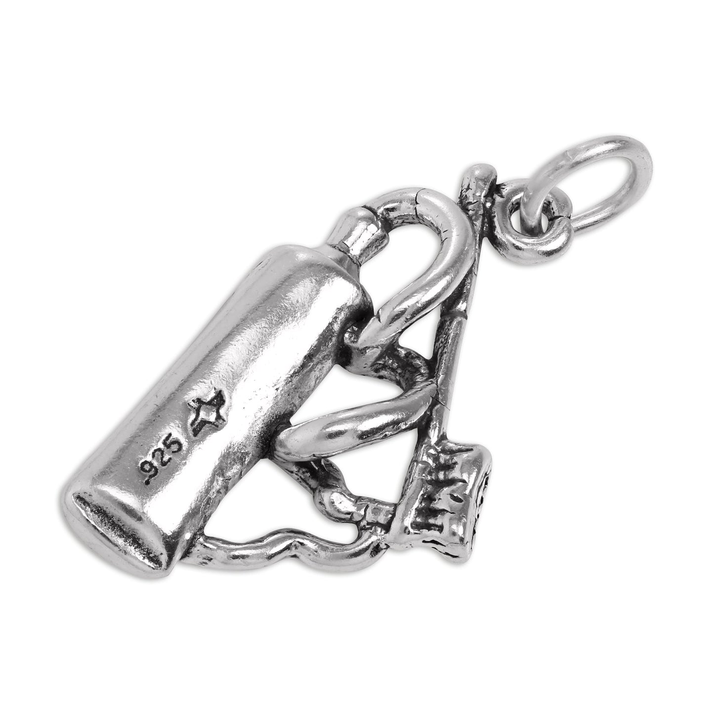 Sterling Silver Toothbrush & Toothpaste Charm