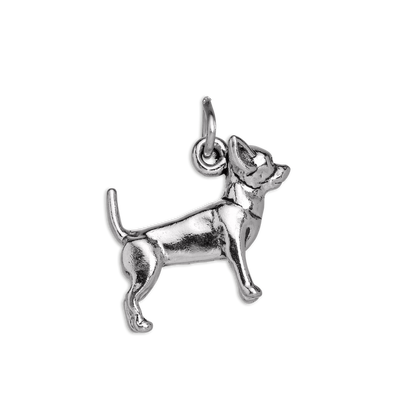 Sterling Silver Chihuahua Charm