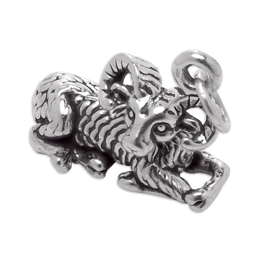 Sterling Silver Aries Ram Charm