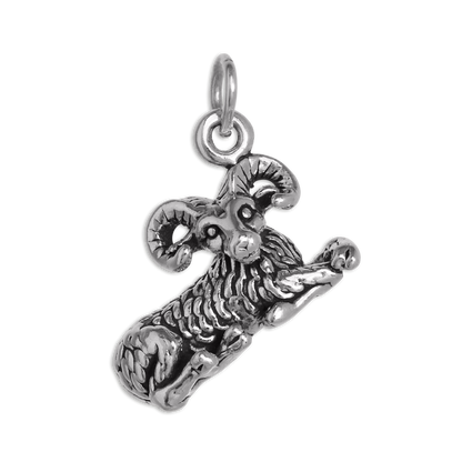 Sterling Silver Aries Ram Charm