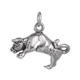 Sterling Silver Taurus Bull Charm