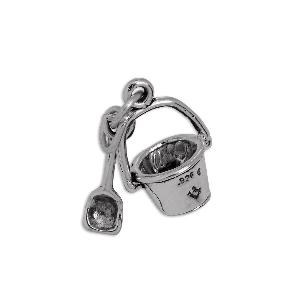 Sterling Silver Sand Bucket & Spade Charm