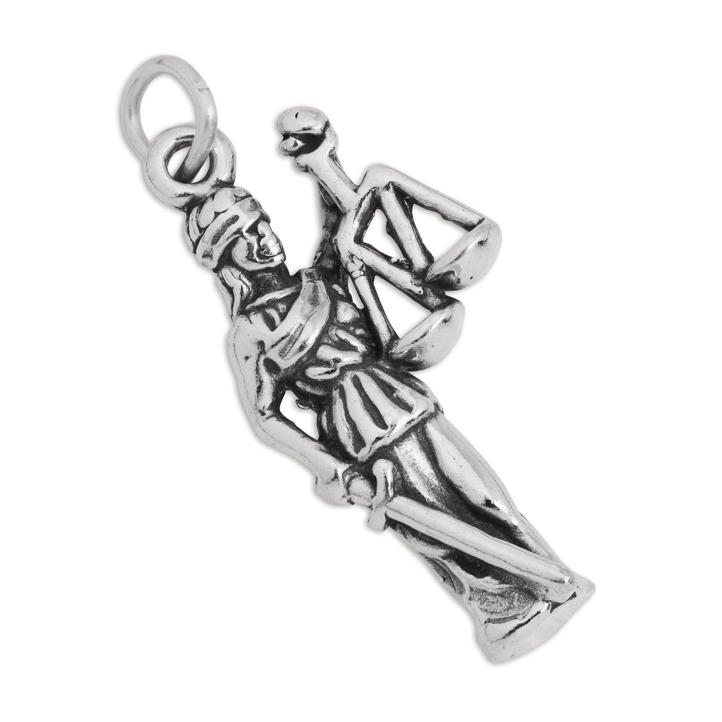 Sterling Silver Lady Justice Charm