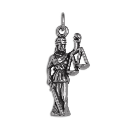 Sterling Silver Lady Justice Charm