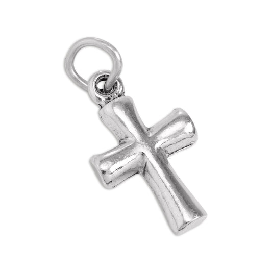 Sterling Silver Rounded Cross Charm