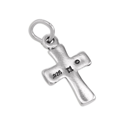 Sterling Silver Rounded Cross Charm