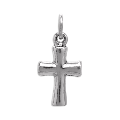 Sterling Silver Rounded Cross Charm
