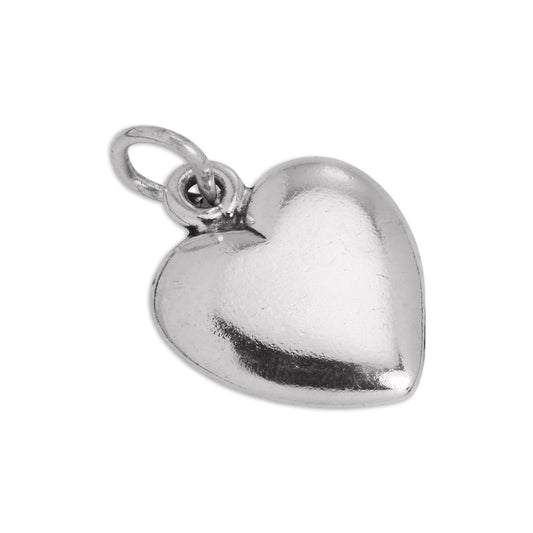 Sterling Silver Puffed Heart Charm