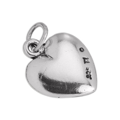 Sterling Silver Puffed Heart Charm