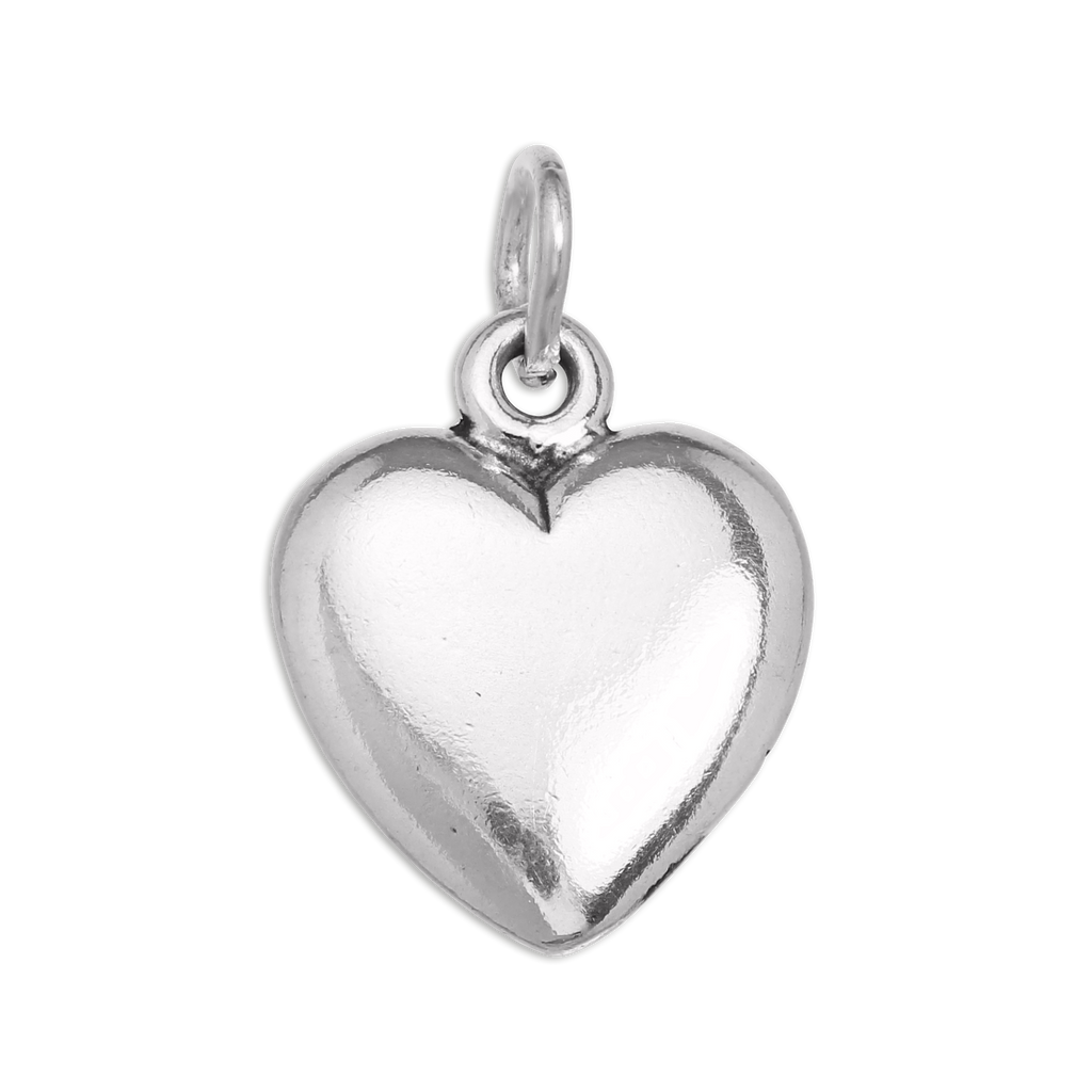 Sterling Silver Puffed Heart Charm