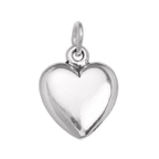 Sterling Silver Puffed Heart Charm