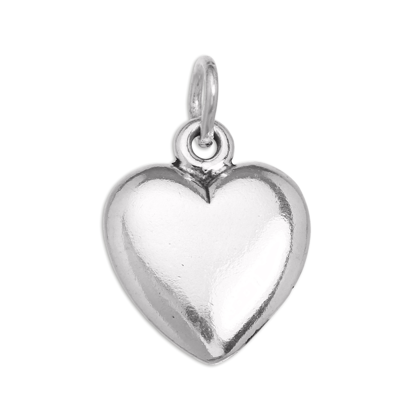 Sterling Silver Puffed Heart Charm