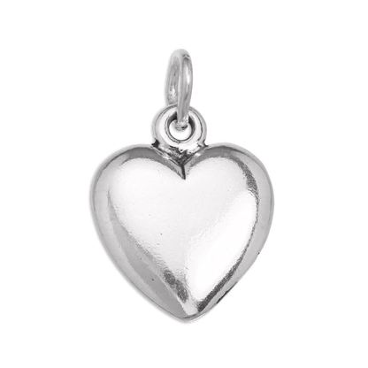 Sterling Silver Puffed Heart Charm