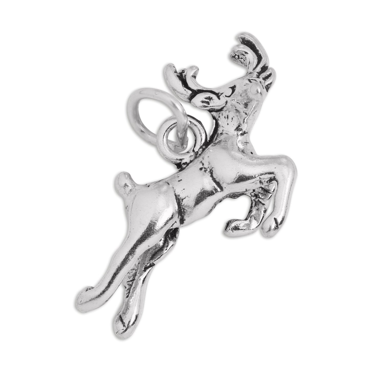 Sterling Silver Jumping Deer Charm