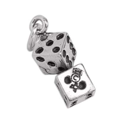 Sterling Silver Pair of Dice Charm