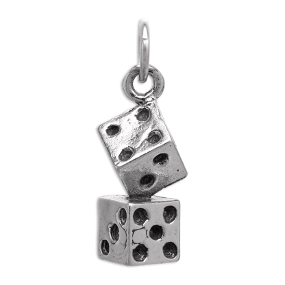 Sterling Silver Pair of Dice Charm