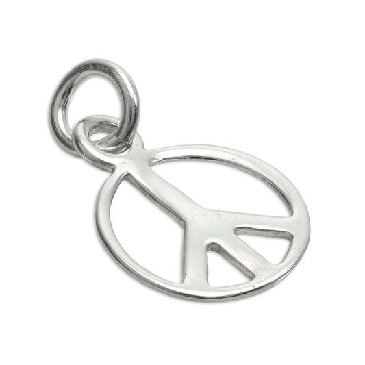 Sterling Silver Peace Symbol Charm