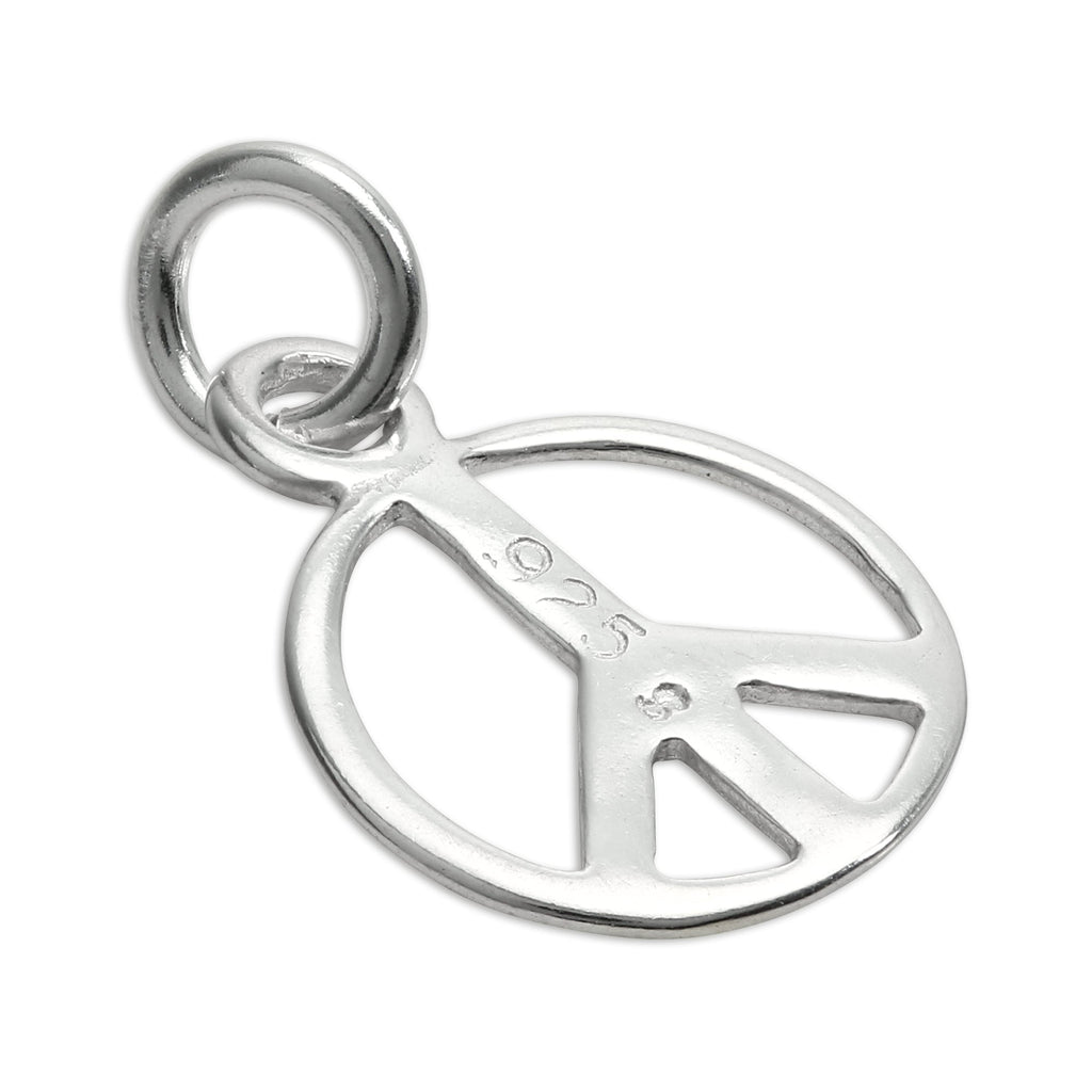 Sterling Silver Peace Symbol Charm
