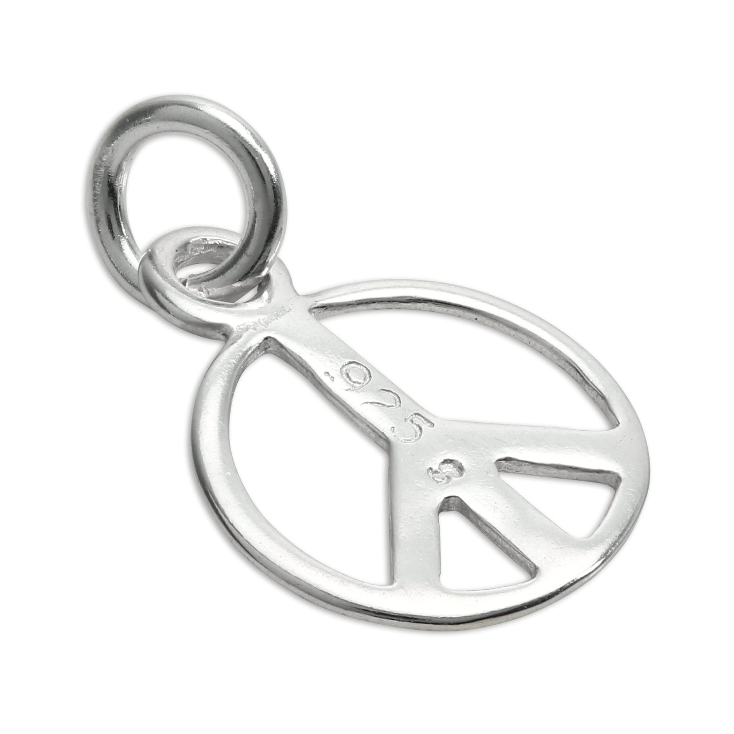 Sterling Silver Peace Symbol Charm
