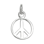 Sterling Silver Peace Symbol Charm